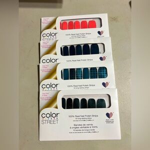 1 Set Color Street 100% Real Nail Polish Strips Set Of 4